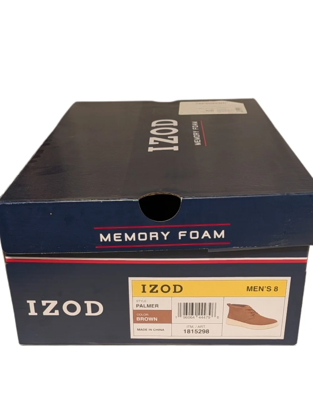 IZOD Palmer Chukka Boots Mens 8M Brown Memory Foam Lace Up Casual Shoes 1815298